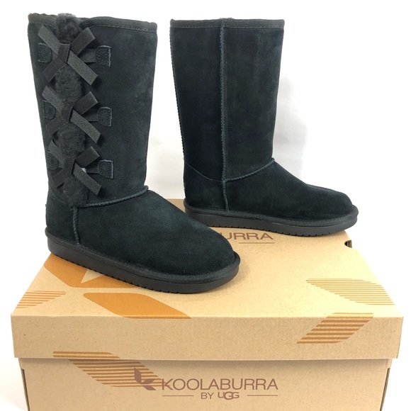 Kookaburra By UGG Victoria Tall Black Kids Boots - Picture 2 of 9